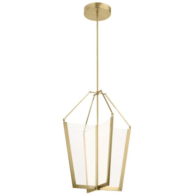 Kichler Calters Integrated LED Pendant Ceiling Light Champagne Gold, 3000K