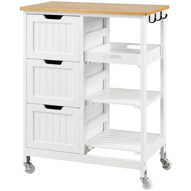 Yaheetech 84.5 cm H Kitchen Storage Serving Cart