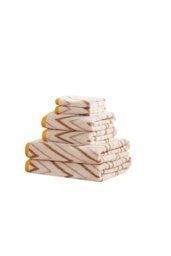 Helix 6 Piece Cotton Towel Bale Set Luxury Soft Absorbent Brown Bath towel