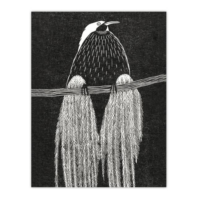 Stylised Bird of Paradise De Mesquita Huge Wall Art Print 18X24 In