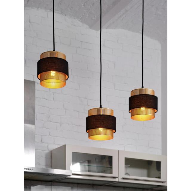 Osram Decor Hornet Pendant Linear Ceiling Light 3XE27 Black Max 3x10W LED Modern Black Black 1
