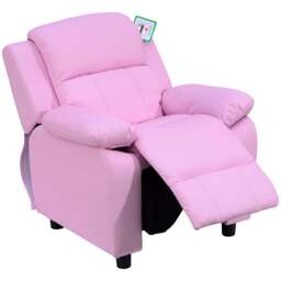 HOMOM Kids Recliner Armchair PU Leather Game Chair Children Sofa Seat Pink