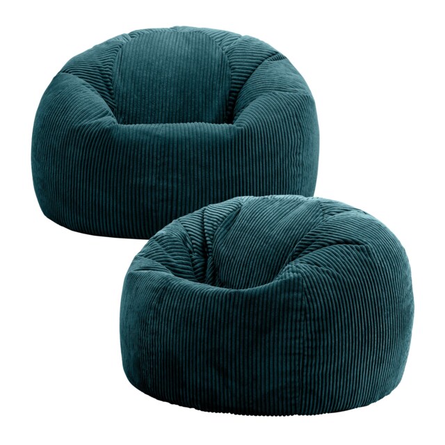 Kingston Classic Beanbag Corduroy Teal Set of 2 Green Teal 2