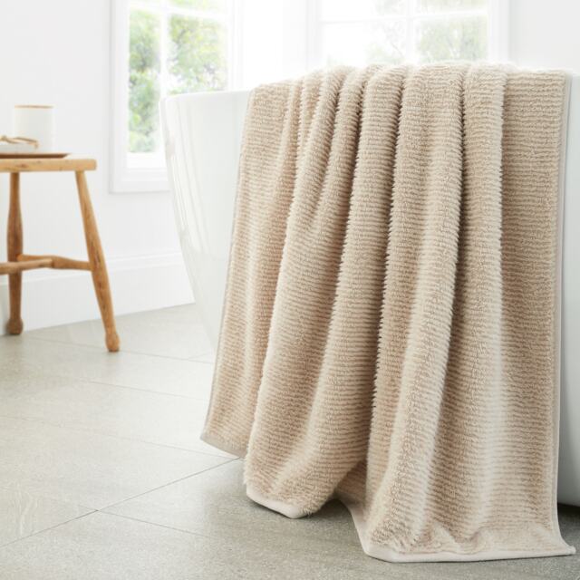 Bianca Soft Zero Twist Spa Cotton Bath Sheet Cream Natural Bath sheet