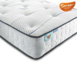 Sareer Cool Blue Memory Foam Open Coil Mattress 5FT White King