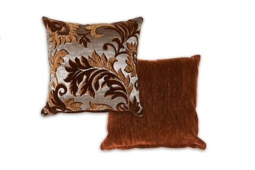 Swirls Cushion Cover Chocolate Brown Brown