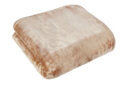 Dyed Mink Faux Fur Polyester Super Soft Cosy Plain Throw