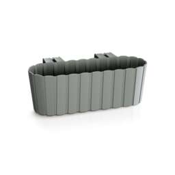 Plastic Balcony Wood Flower Plant Garden Grey 1