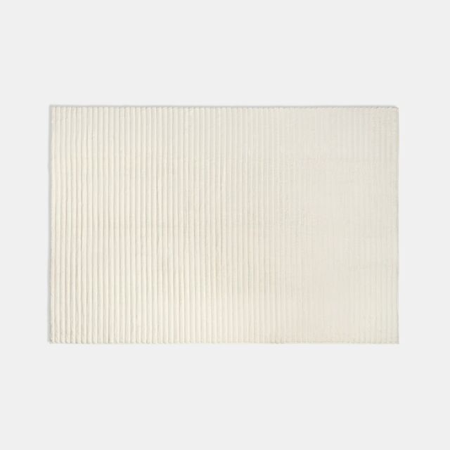 OHS Faux Fur Rug Ribbed Mat Luxury Carpet Anti Slip Runner - 160 x 230cm