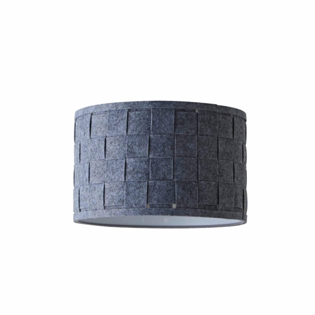 ValueLights Monza Large Grey Felt Weave Pendant Shade Grey