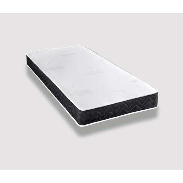 Mars Black Border Hybrid Mattress - 17cm Deep, Medium-Soft Feel Black Small Double