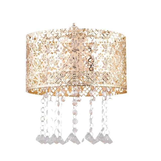 Gold Cut Out Jewelled Easy Fit Light Shade Gold Clear Medium 1