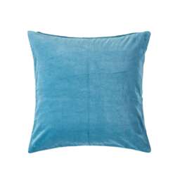 Homescapes Blue Velvet Cushion Cover - 40 x 40 cm Blue Blue 1