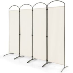 COSTWAY 188cm 4 Portable Panel Room Divider Folding Privacy Screen Divider White