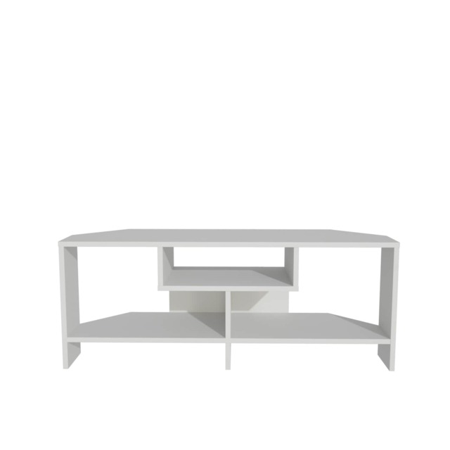 Decorotika Maldives Corner TV Unit with Open Shelves for TVs up to 47 Inches