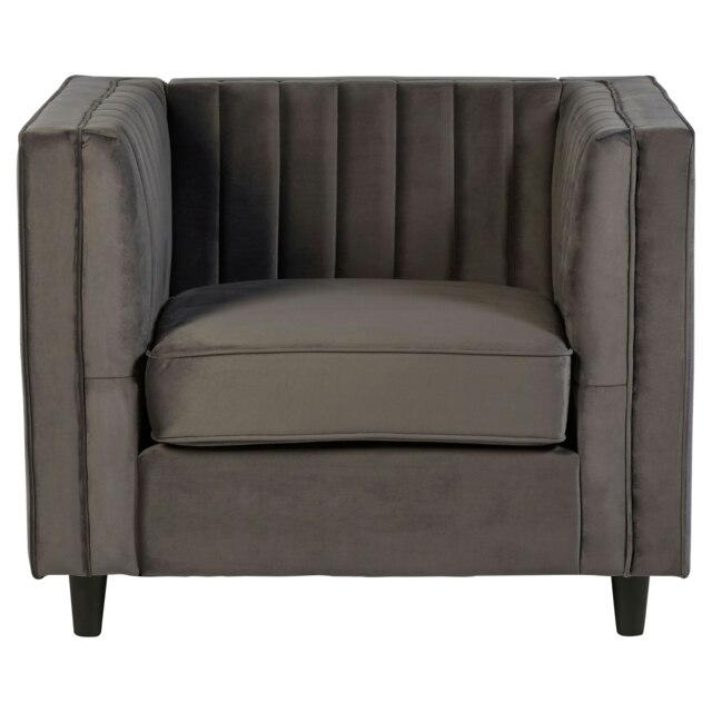 Orsina Grey Velvet Chair, Enchanting Sleep chair, Easy to Assemble Borg Chair, Comfy Office Chair