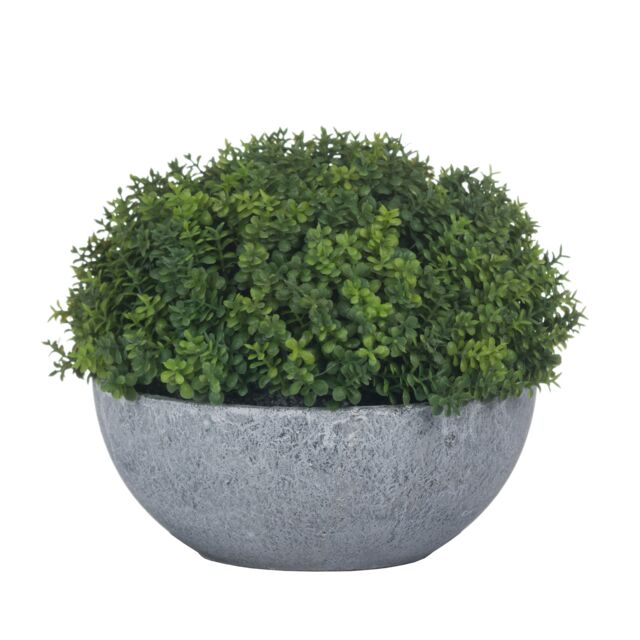Hill Interiors Faux Hebe Globe Pot Green Green/Grey 15cm 1