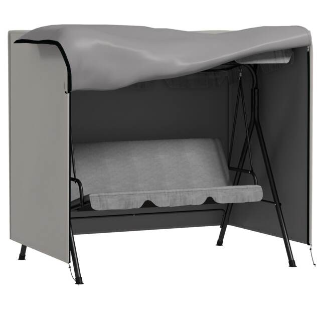 Outsunny Garden Furniture Protector Patio Swing Chair Cover Light Grey Grey Light Grey