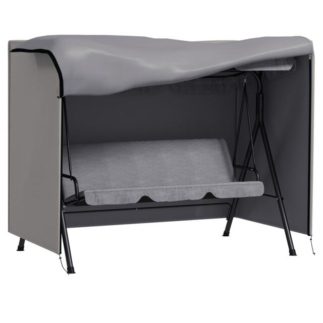 Outsunny Garden Furniture Protector Patio Swing Chair Cover Light Grey Grey Light Grey