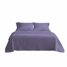 Microfibre Soft Touch Flat Sheet Plain Dyed Bed Linen Purple Double