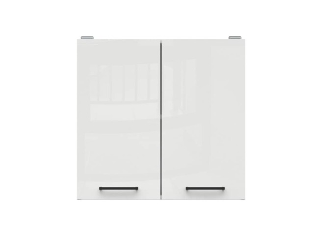 Kitchen Wall Cabinet Unit Cupboard 800mm Chalk White Gloss 2 Door Storage Modern Junona Budget Furniture