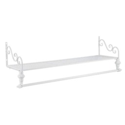 Living and Home Wall Mounted Metal Clothes Display Rack - White