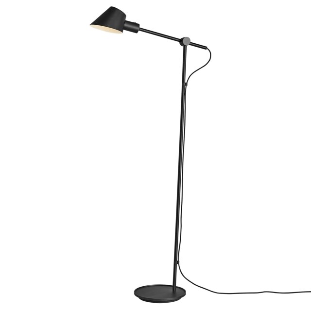 Nordlux Stay Indoor Floor Lamp Black Aluminium E27 On-Fixture Switch - Mains Powered, IP20