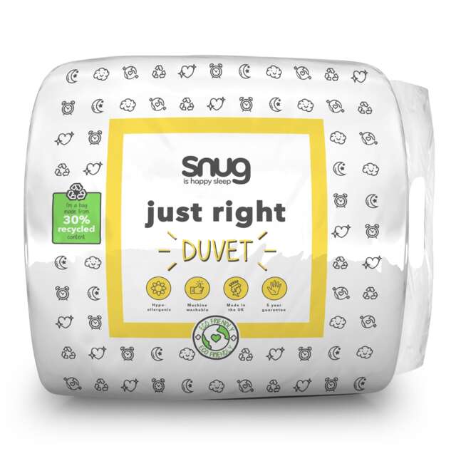 Snug Just Right 10.5 Tog Duvet, All Seasons White