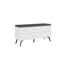 Decortie Dune Shoe Storage Bench 107x35x55cm White