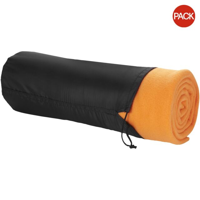 Bullet Huggy Blanket And Pouch (Pack of 2) - Orange - 150 x 120 cm