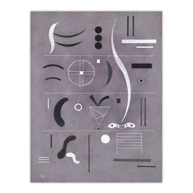 "Four Parts Abstract Watercolour Kandinsky Wall Art Poster Print 12X16"""