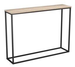 Wooden Console Table with Metal Legs Brown 1