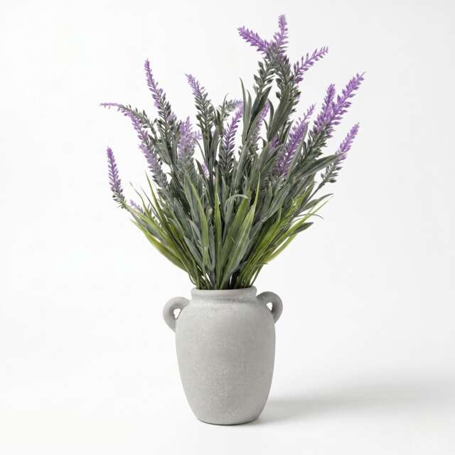 Homescapes Artificial Potted Lavender Plant, 45cm, Purple