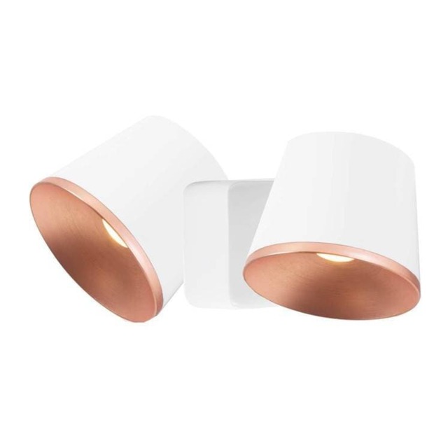 Drone Integrated LED Dome Wall / Ceiling Light White, Copper