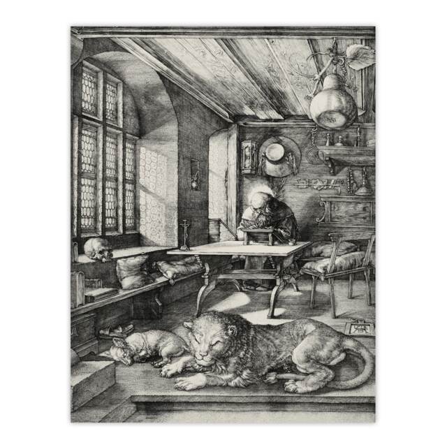 "Saint Jerome in His Study Albrecht Durer Huge Wall Art Poster Print 24X32"""