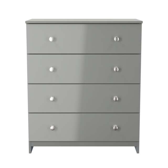 Heydon 4 Drawer Chest of Drawers in Uniform Grey & Dusk Grey (Ready Assembled) Grey Uniform Grey & Dusk Grey
