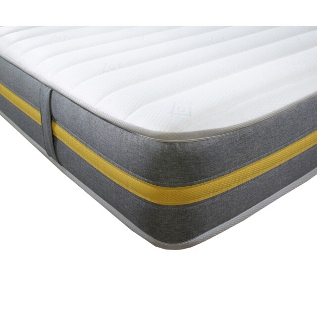 Lunar Luxe Hybrid Mattress - Soft Feel, Memory Foam & Spring Support Yellow Small Single