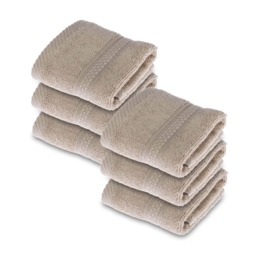 Homescapes Turkish Cotton Stone Face Cloth - Set of 6