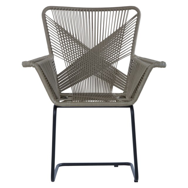 Interiors by Premier Rattan Effect Chair, Easy to Clean Outdoor Chair, Arm & Backrest Rattan Armchair, Eco-friendly Rattan Chair