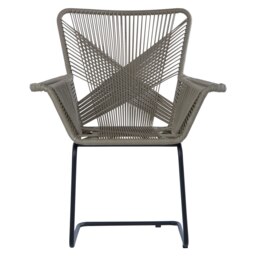Orsina Rattan Effect Chair, Easy to Clean Outdoor Chair, Arm & Backrest Rattan Armchair, Rattan Chair