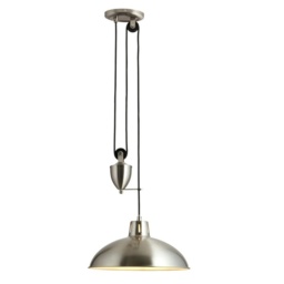 Polka Dome Ceiling Pendant Light Satin Nickel, E27