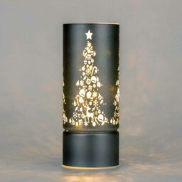 22cm Christmas Decorated Vase Led Grey Glass Vase / Christmas Tree