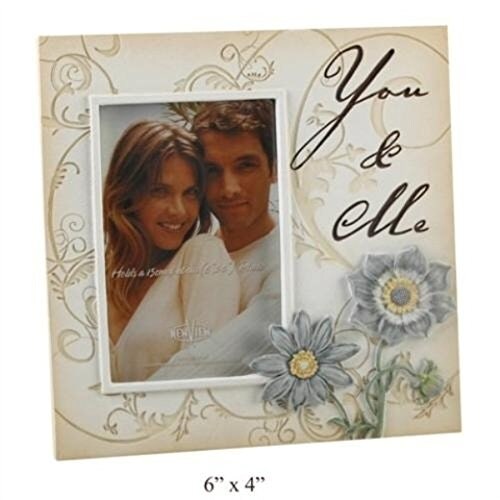 "You & Me Colour Etch Sentiment Stone Photo Frame - 6"" x 4"" (15cm x 10cm)"