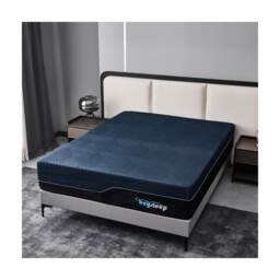 Ezysleep 30Cm Premium Memory Foam Support Mattress - Cool Sensation Cover 5 Year Warranty Blue Blue