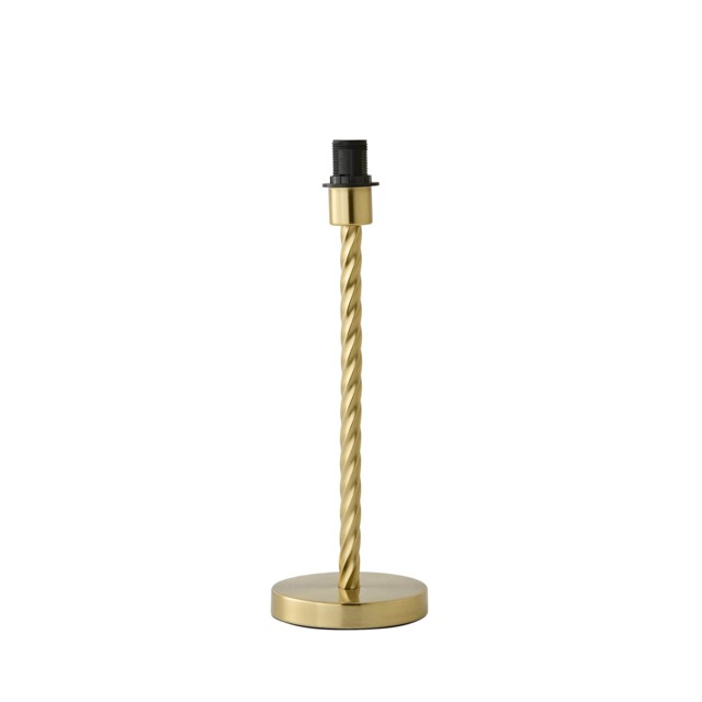 ValueLights Maura Brushed Gold Twist Table Lamp - Base Only Gold