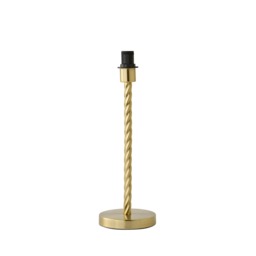 ValueLights Maura Brushed Gold Twist Table Lamp - Base Only Gold
