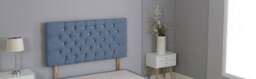 "Denim Linen Studded Chesterfield Headboard Multi 3FT Single 26""inch Headboard"