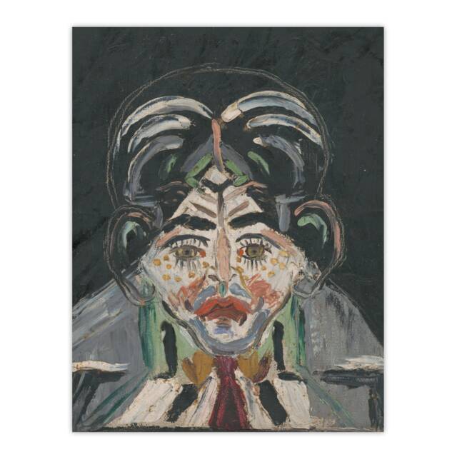 Head of a Woman Portrait Kubincan Wall Art Poster Print