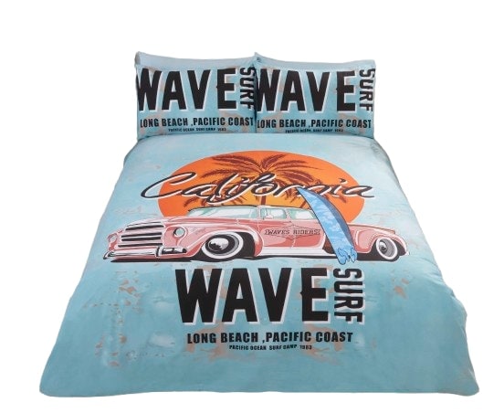 California Polycotton Duvet Cover Set with Pillowcase Multi King 1