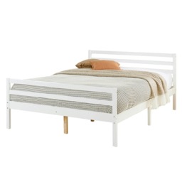 Alpine Bed Frame in White, size King